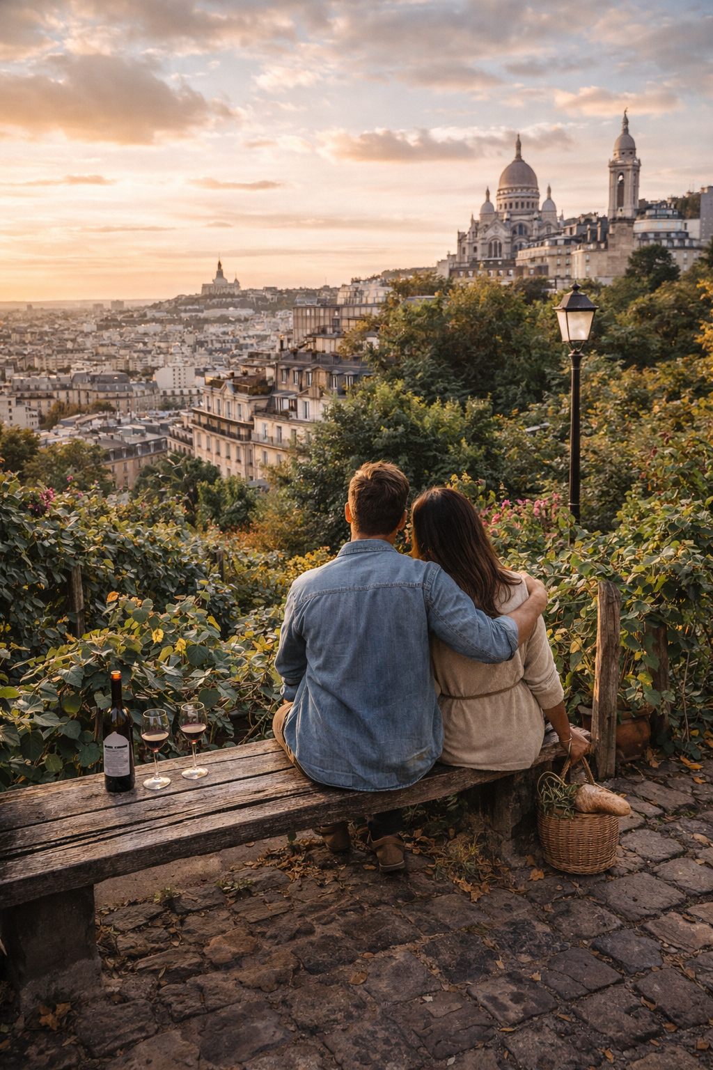 best hidden view Paris Butte Bergeyre sunset