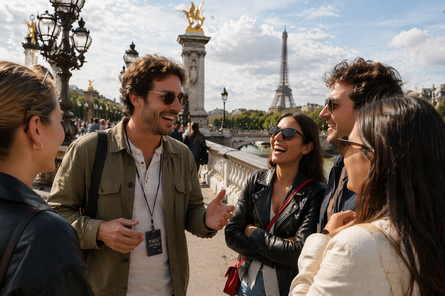 Guests on a Paris bridge