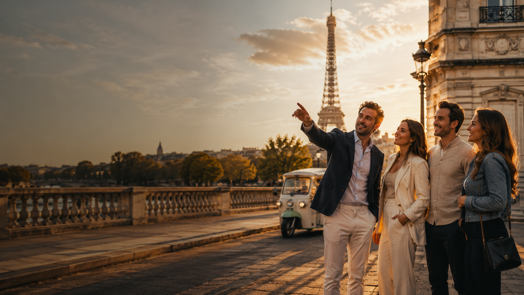 Paris panorama at golden hour — tuk tuk tour Paris Untold